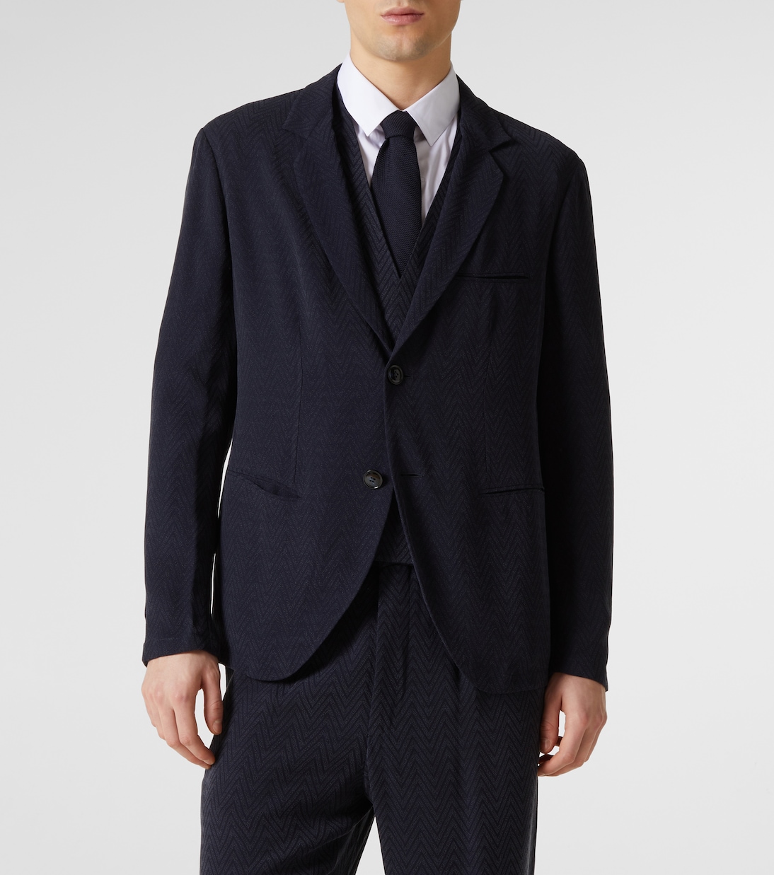 Blazer con chevrón en jacquard | Giorgio Armani