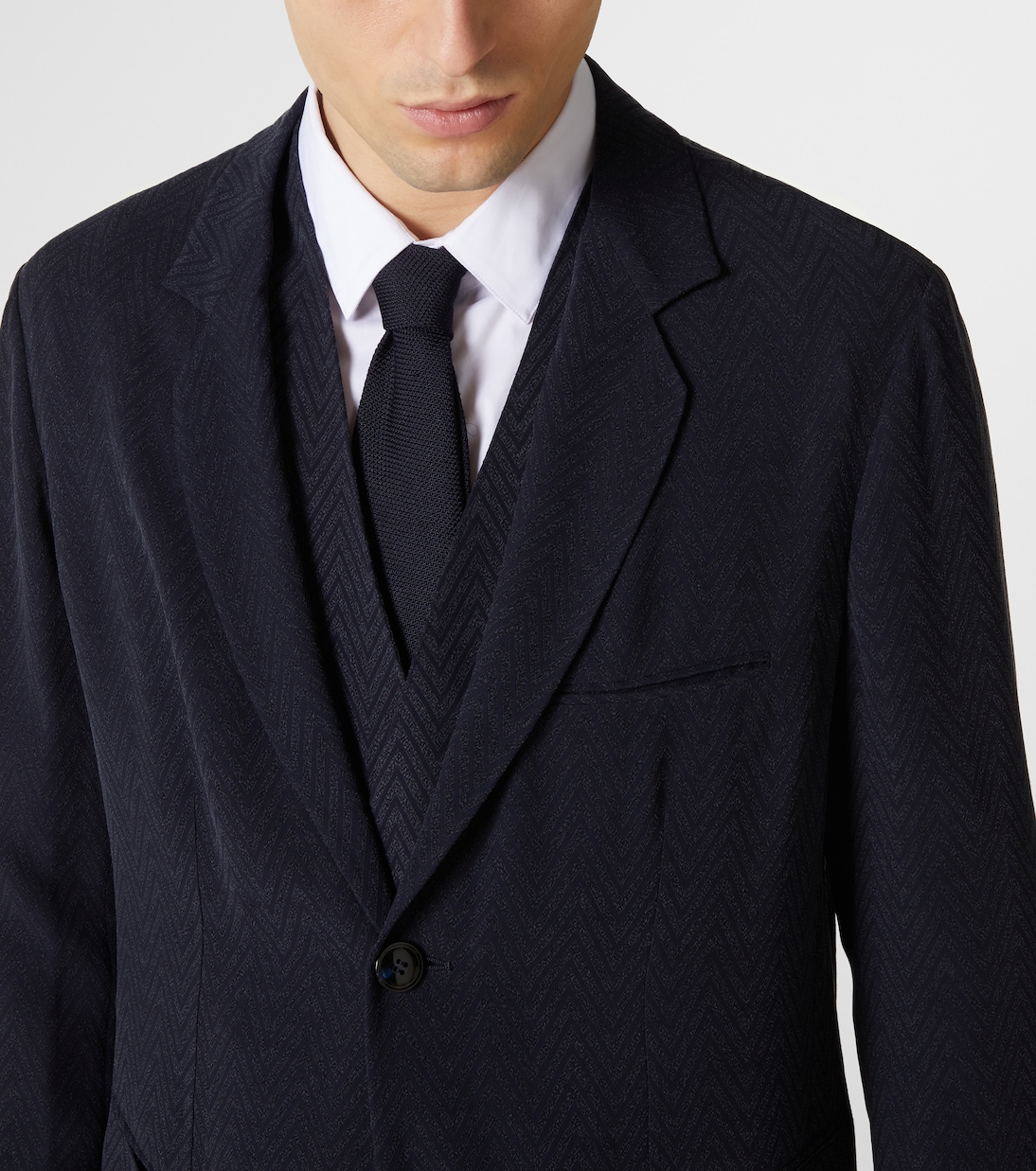 Blazer con chevrón en jacquard | Giorgio Armani
