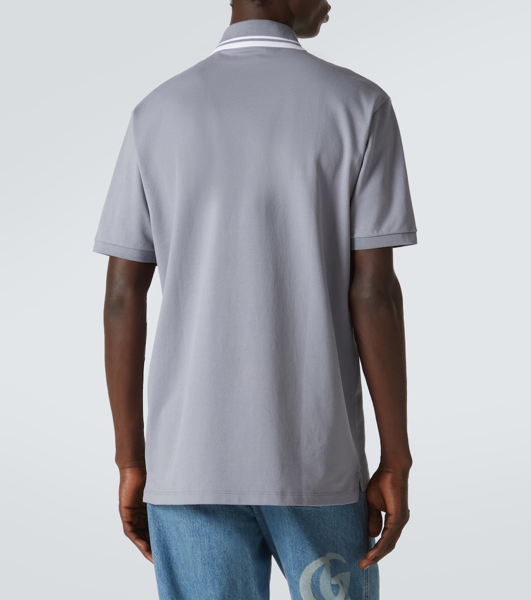 Polo GG Web in misto cotone | Gucci