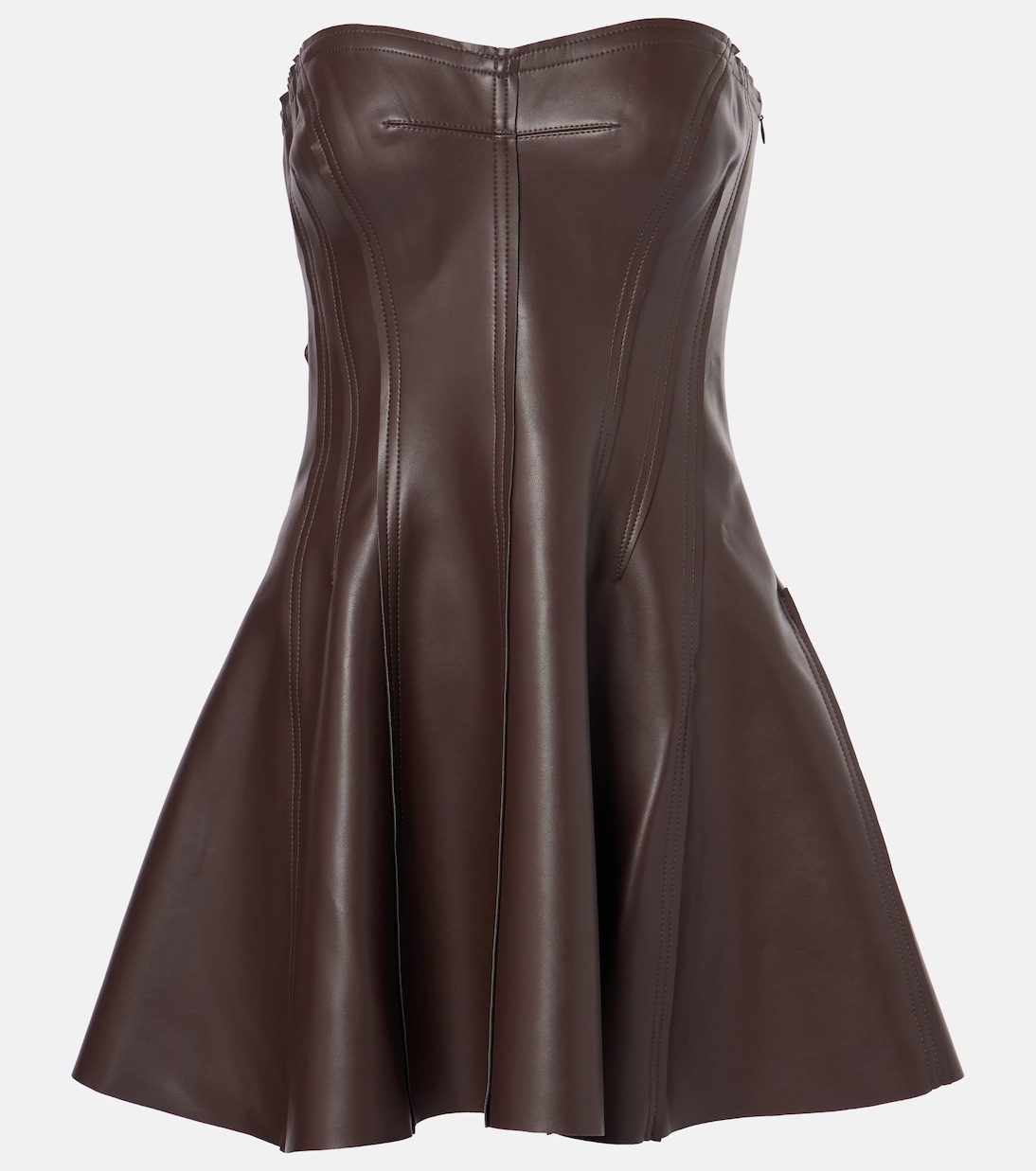 Vestido Corsé de Cuero Sintético Moderno por Norma Kamali para Jóvenes