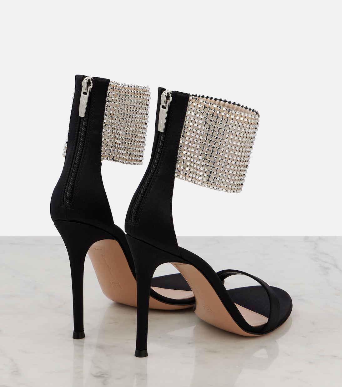 Adore 105 embellished satin sandals | Gianvito Rossi