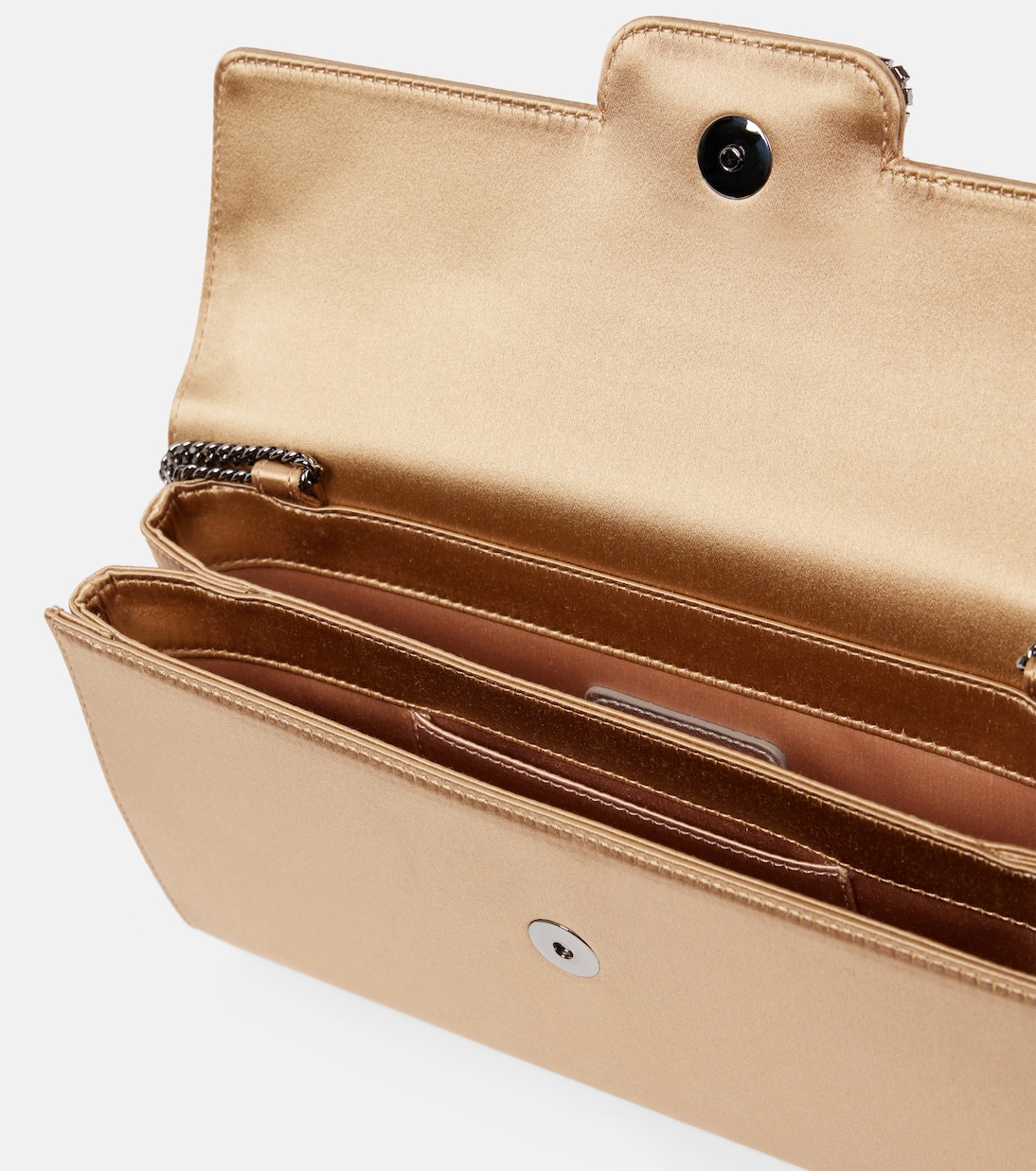 Efflorescence embellished satin clutch | Roger Vivier