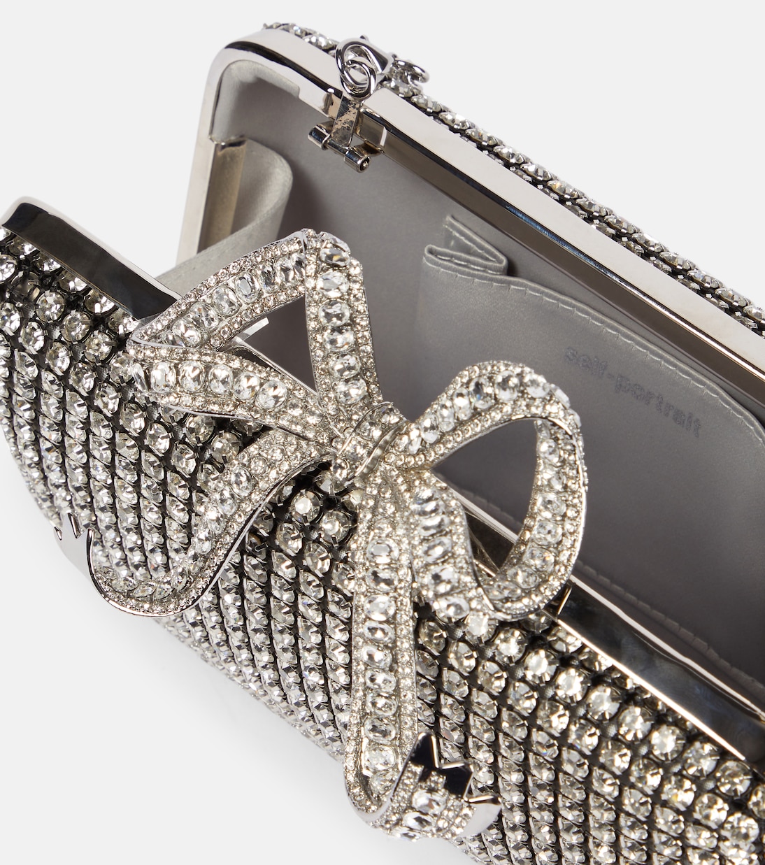 Clutch Bow Small con cristalli | Self-Portrait