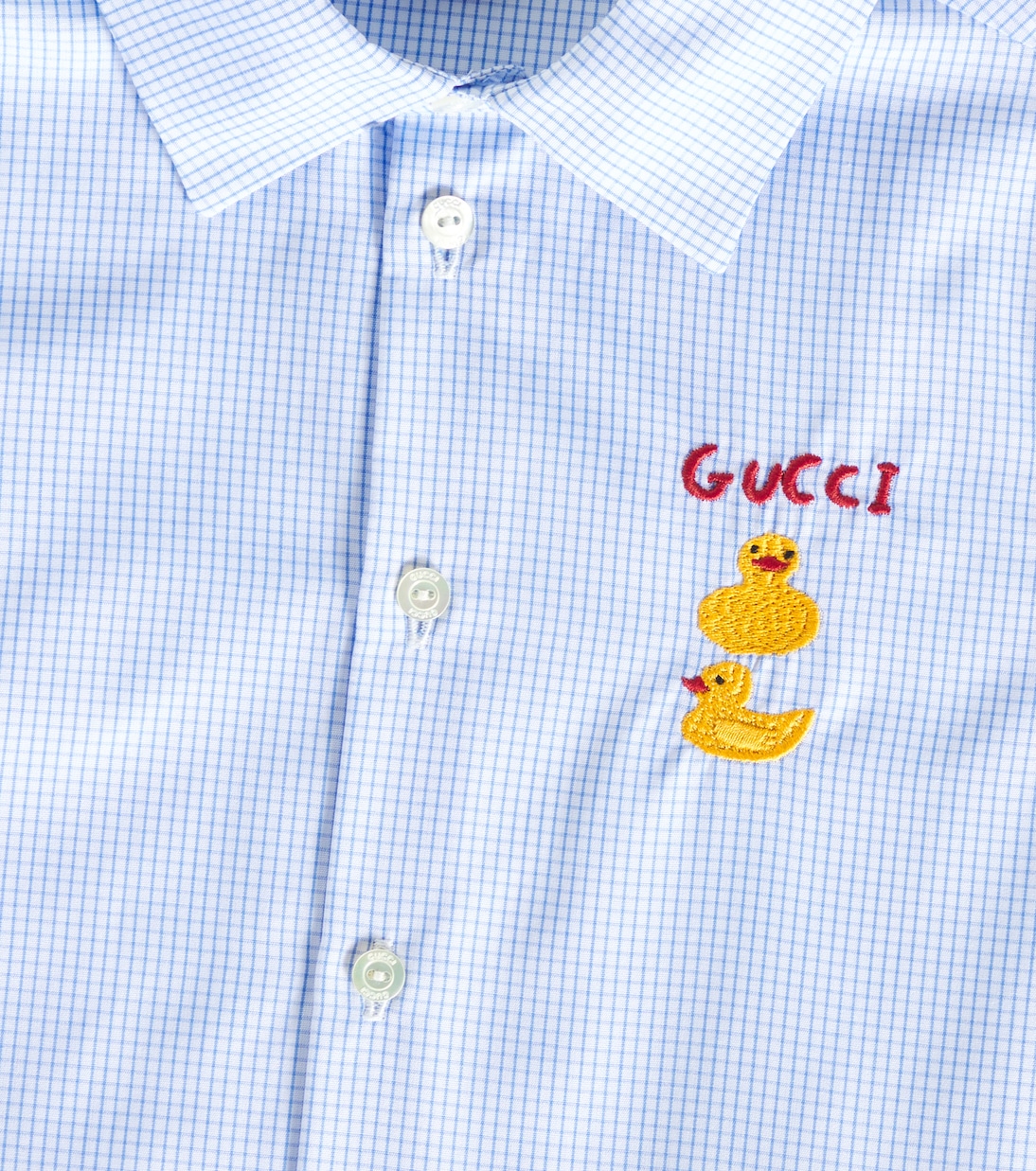 Baby - Camicia in cotone a quadri | Gucci Kids