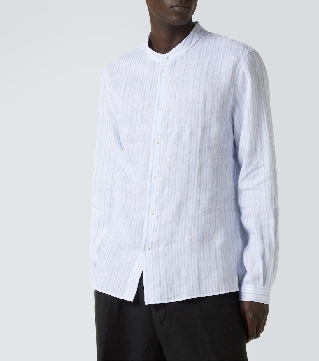 Camicia in lino a righe | Brunello Cucinelli
