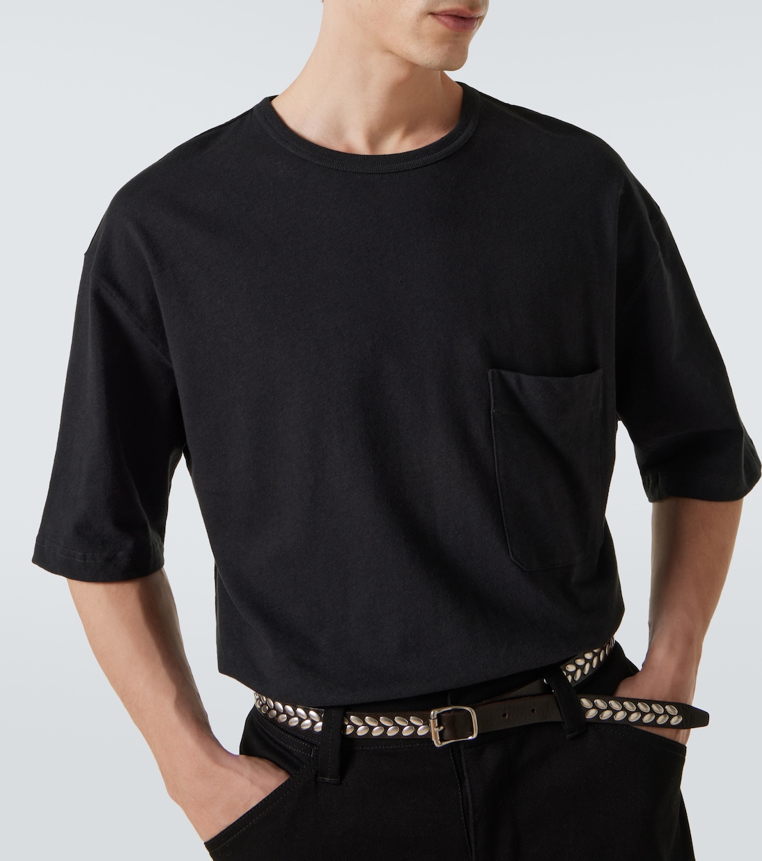 T-shirt in jersey di cotone e lino | Lemaire