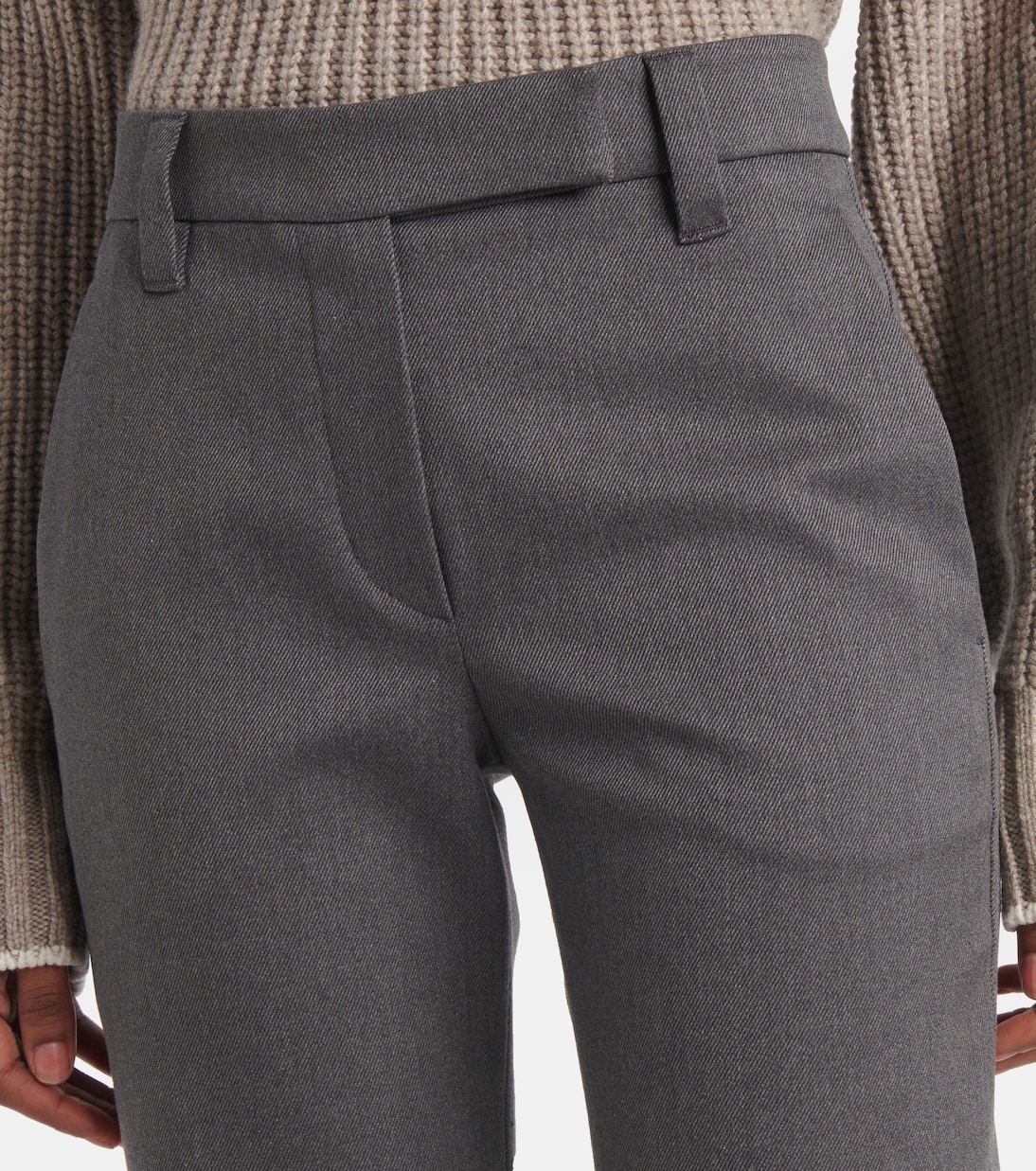 Pantalones slim de mezcla de algodón | Brunello Cucinelli