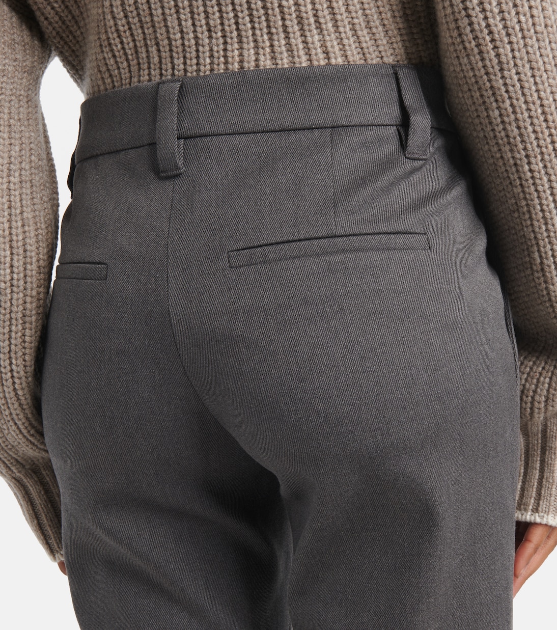 Pantalones slim de mezcla de algodón | Brunello Cucinelli