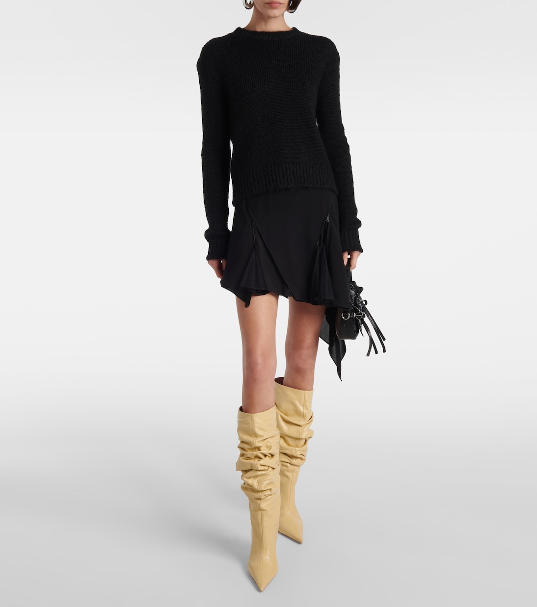 Stivali over-the-knee in pelle Anok 105 di AMINA MUADDI per uno stile giovane e audace
