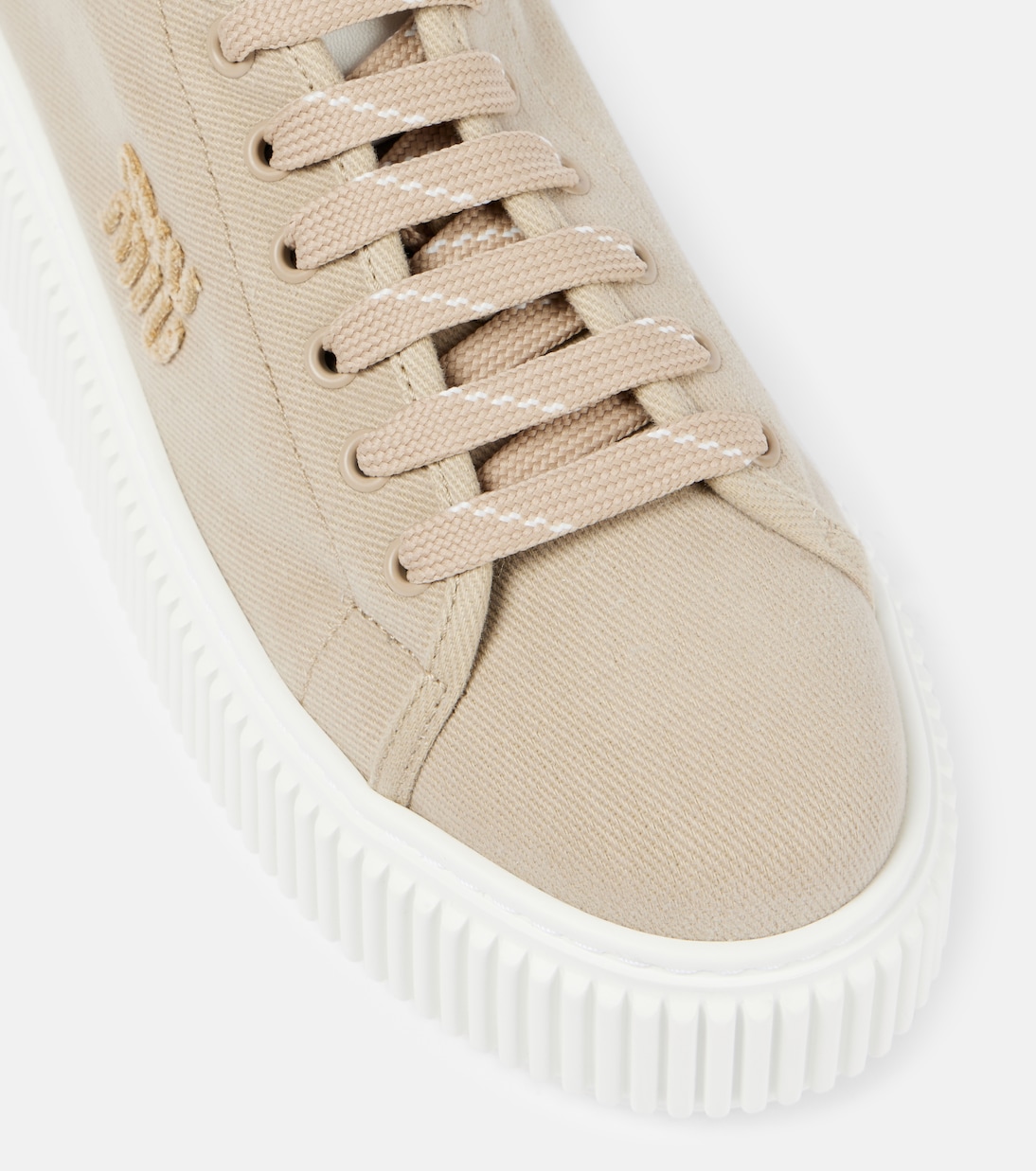 Denim platform sneakers | Miu Miu