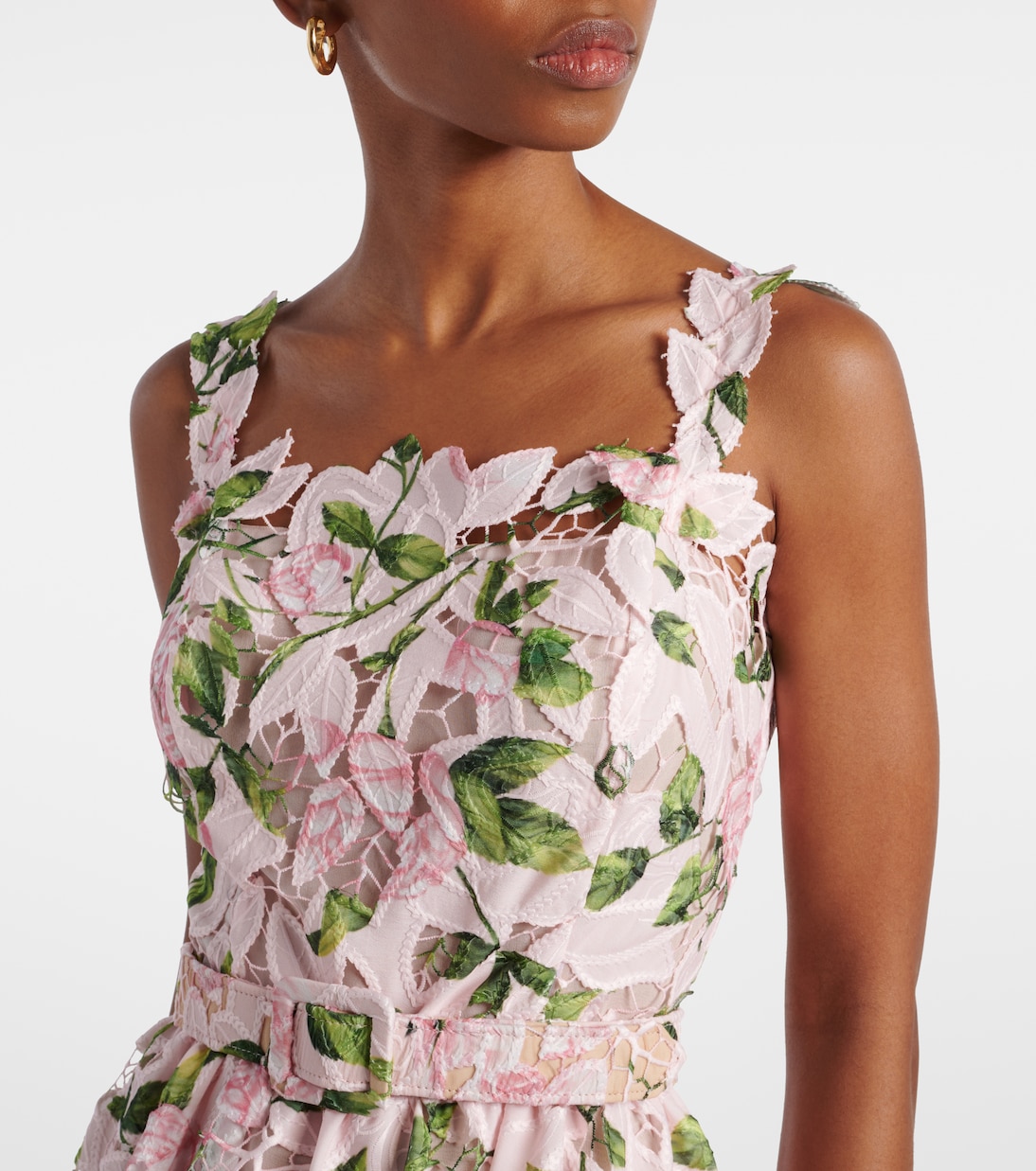 Vestido de cóctel de guipur floral | Oscar de la Renta