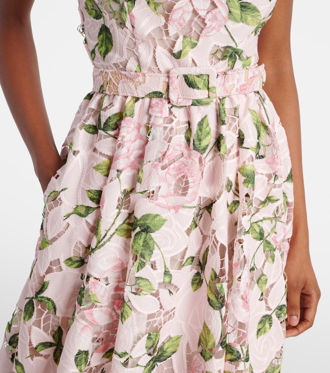 Vestido de cóctel de guipur floral | Oscar de la Renta