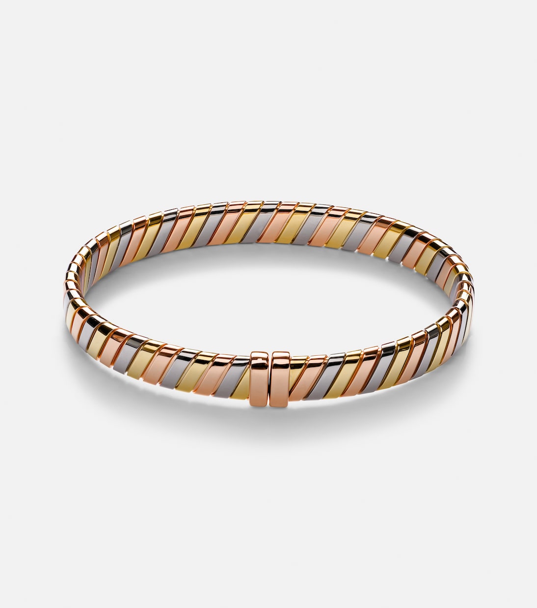 Bracciale Bvlgari Tubogas in oro giallo, rosa e bianco 18kt  | Bvlgari