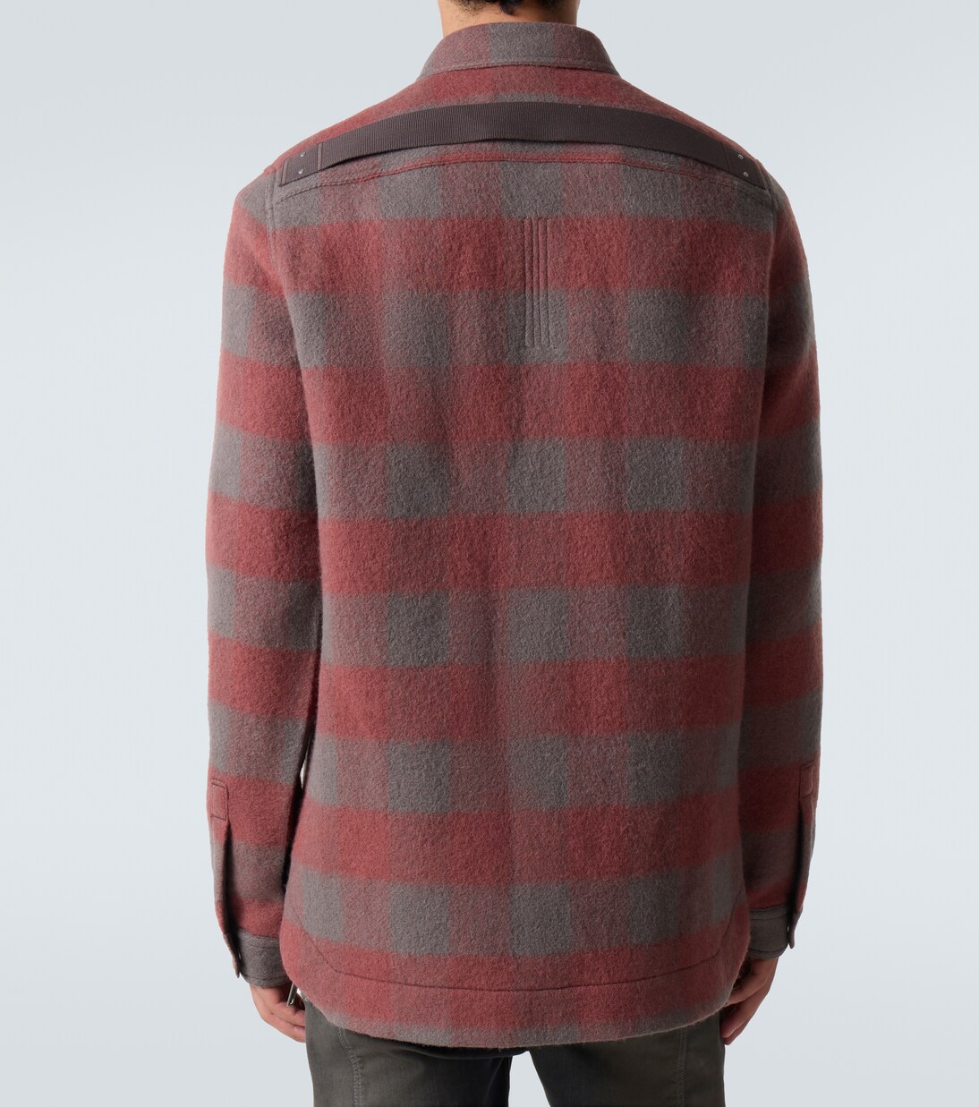 Sobrecamisa de lana virgen a cuadros | Rick Owens