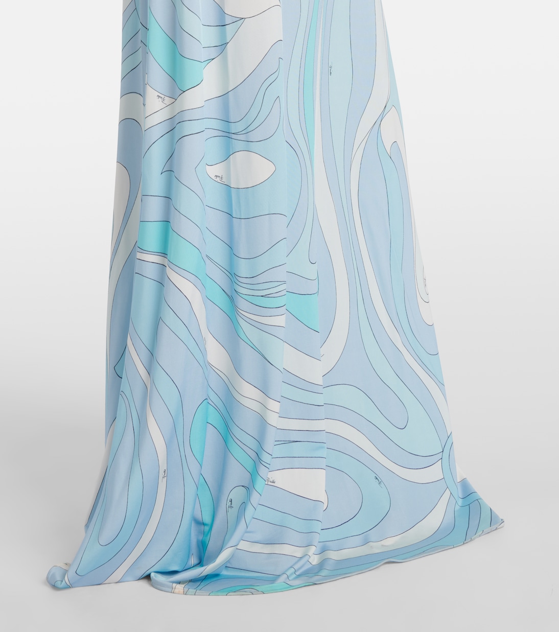 Jupe longue Marmo à taille haute en satin | Pucci
