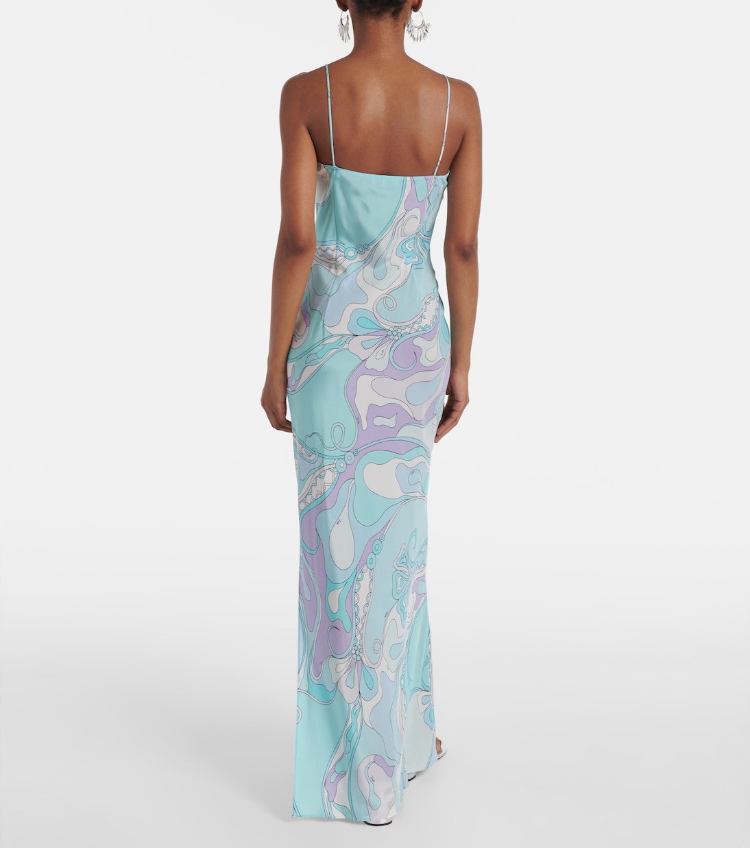 Robe longue Orchidee en soie | Pucci