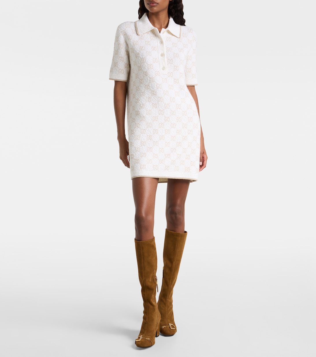 Polokleid GG aus einem Wollgemisch | Gucci