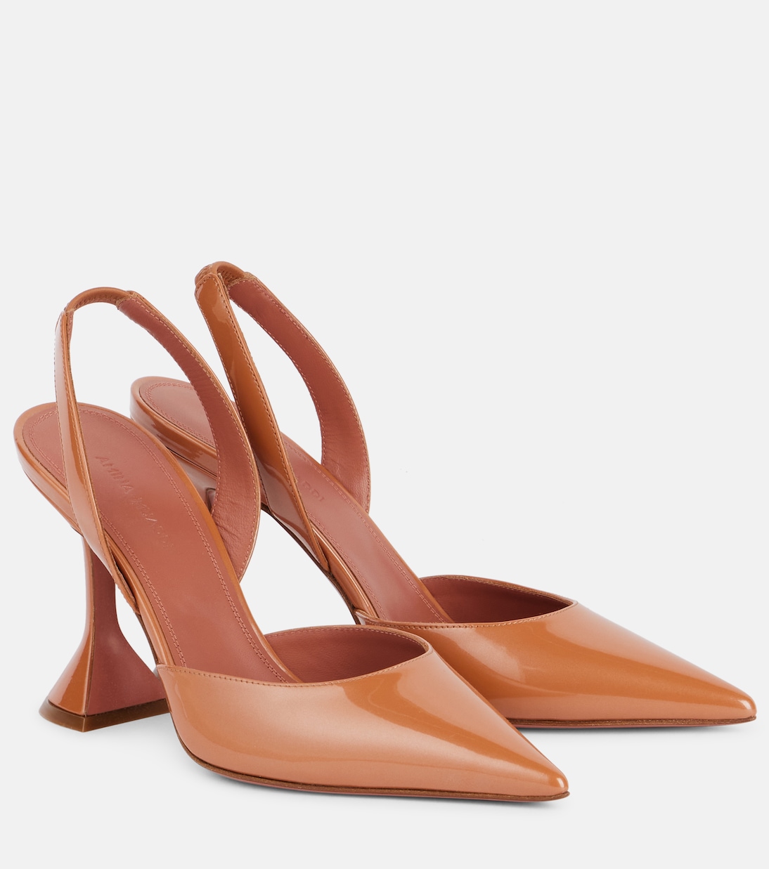 Pumps Holli Sling 95 in vernice | Amina Muaddi