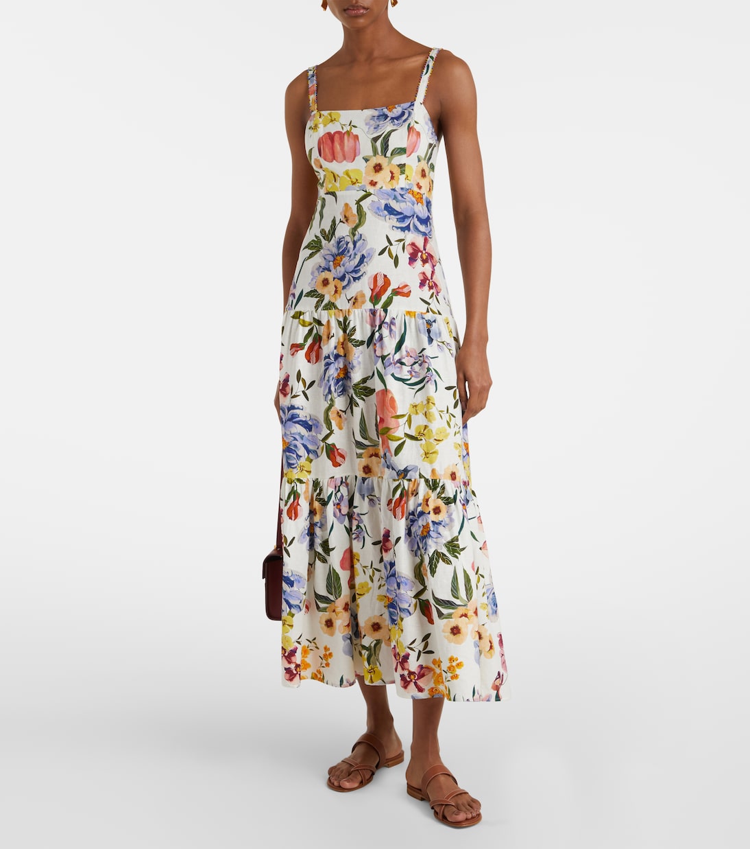 Midikleid aus einem Leinengemisch | Farm Rio