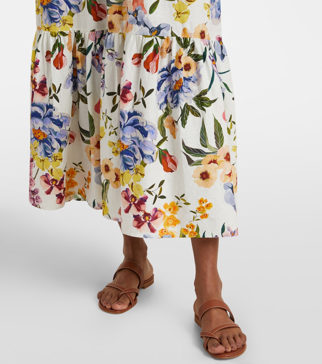 Midikleid aus einem Leinengemisch | Farm Rio