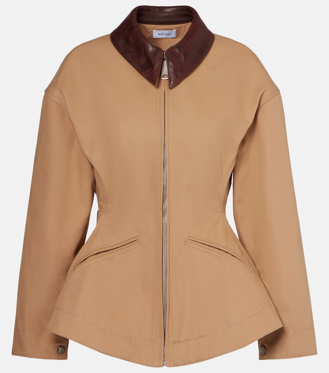 Giacca in canvas con peplum | McQueen