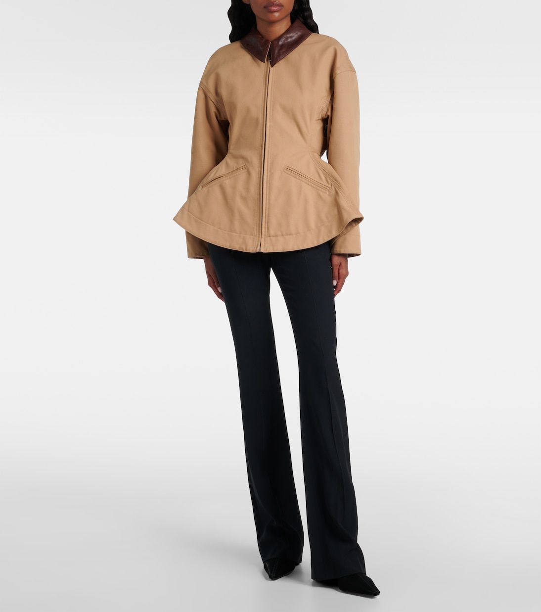 Giacca in canvas con peplum | McQueen
