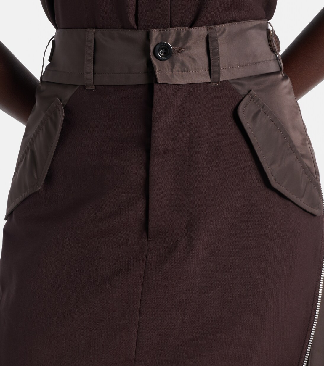 Pleated midi skirt | Sacai