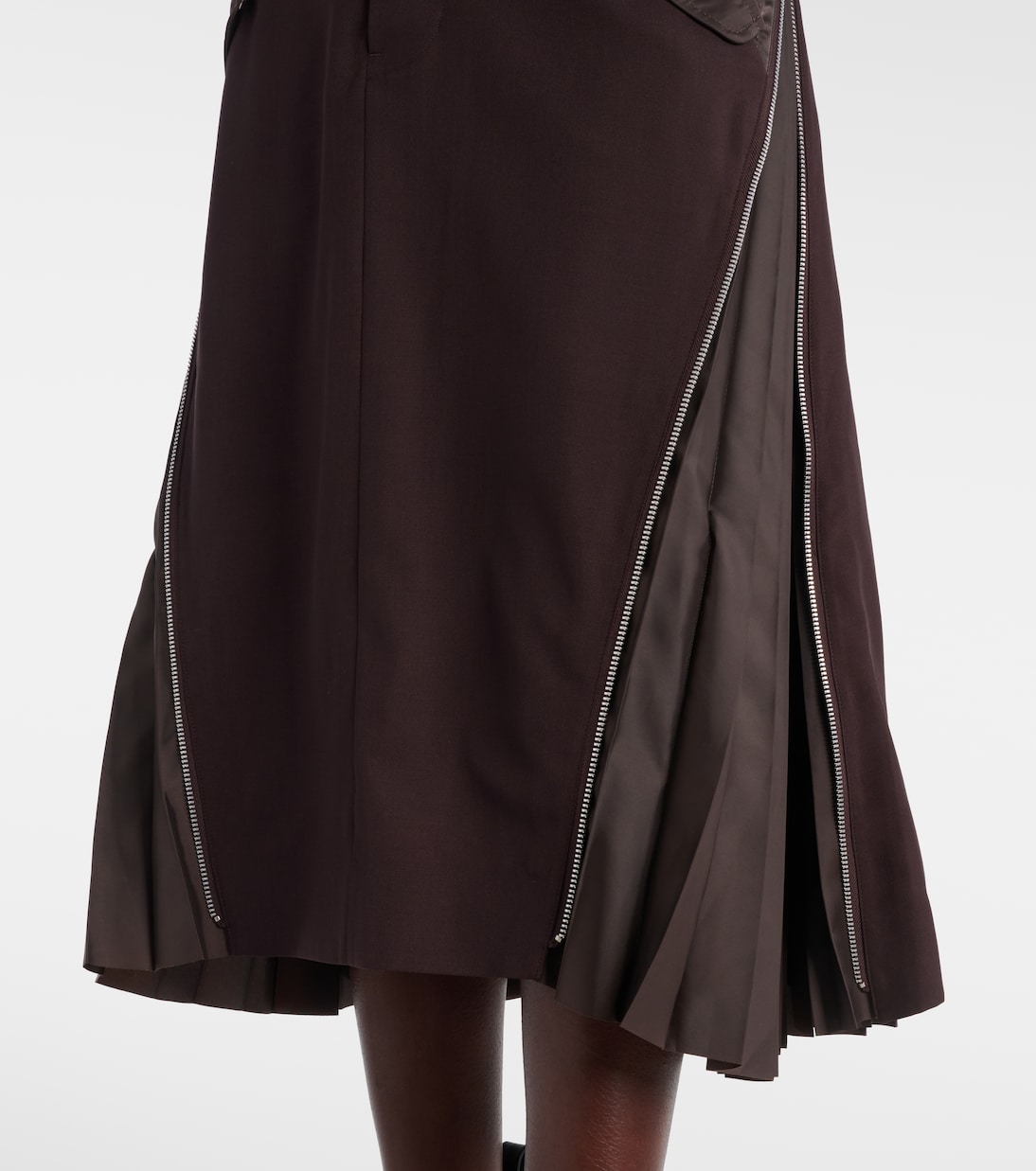 Pleated midi skirt | Sacai