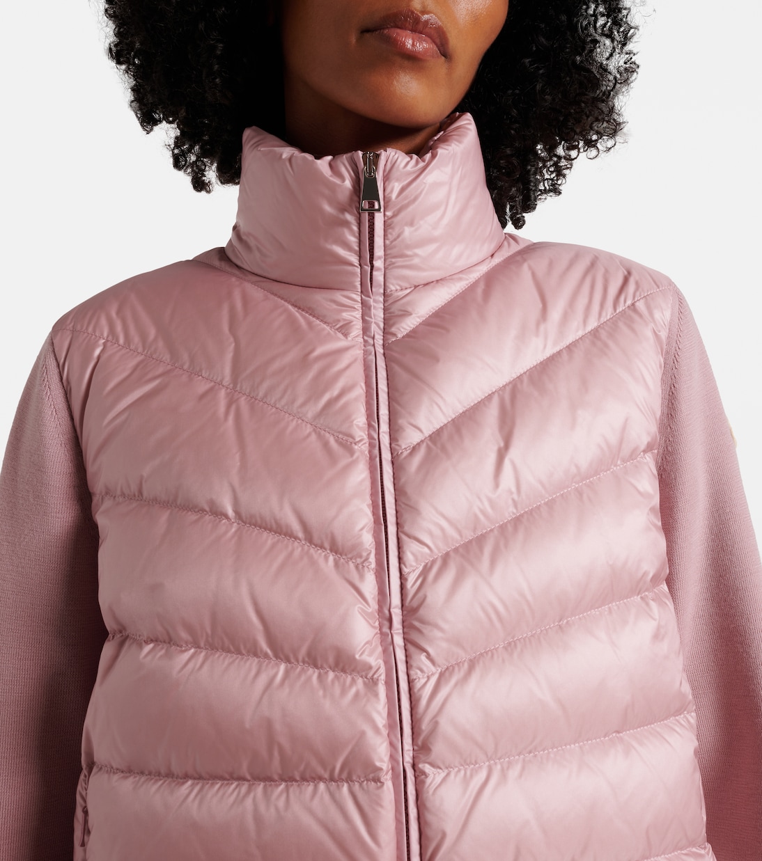 Cárdigan de lana virgen con paneles de plumas | Moncler