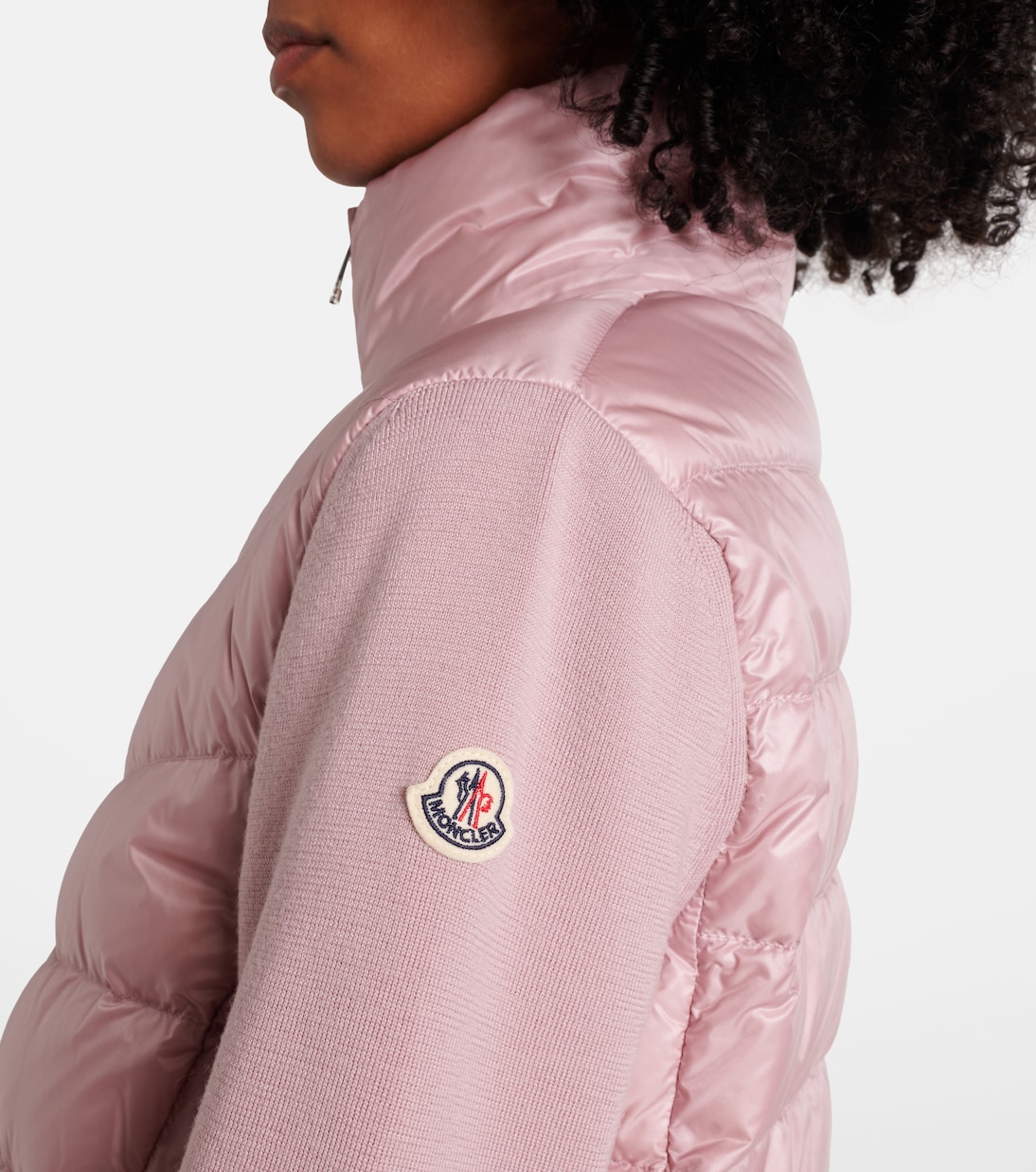 Cárdigan de lana virgen con paneles de plumas | Moncler