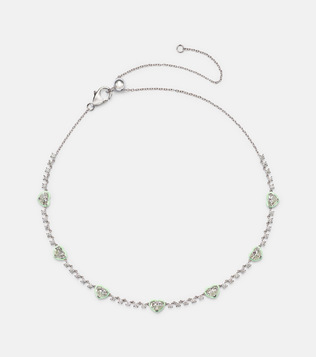 Gargantilla de oro blanco de 18 ct con diamantes | Kamyen