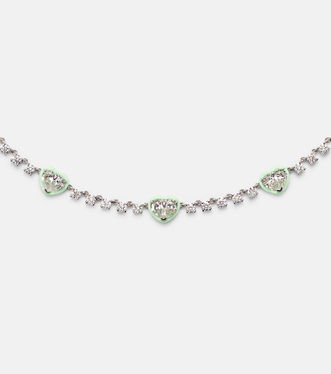 Gargantilla de oro blanco de 18 ct con diamantes | Kamyen