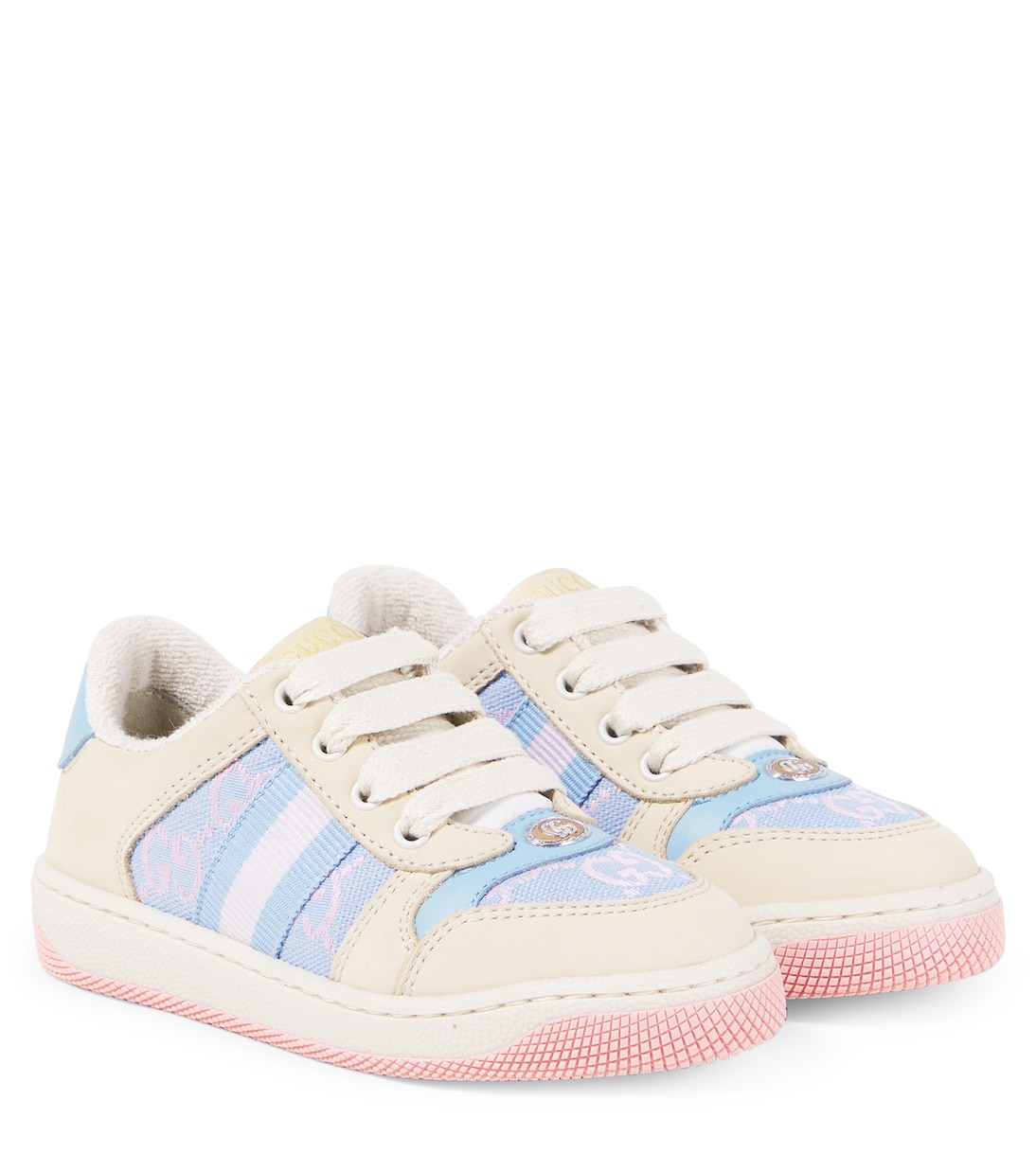 Screener GG leather-trimmed sneakers | Gucci Kids