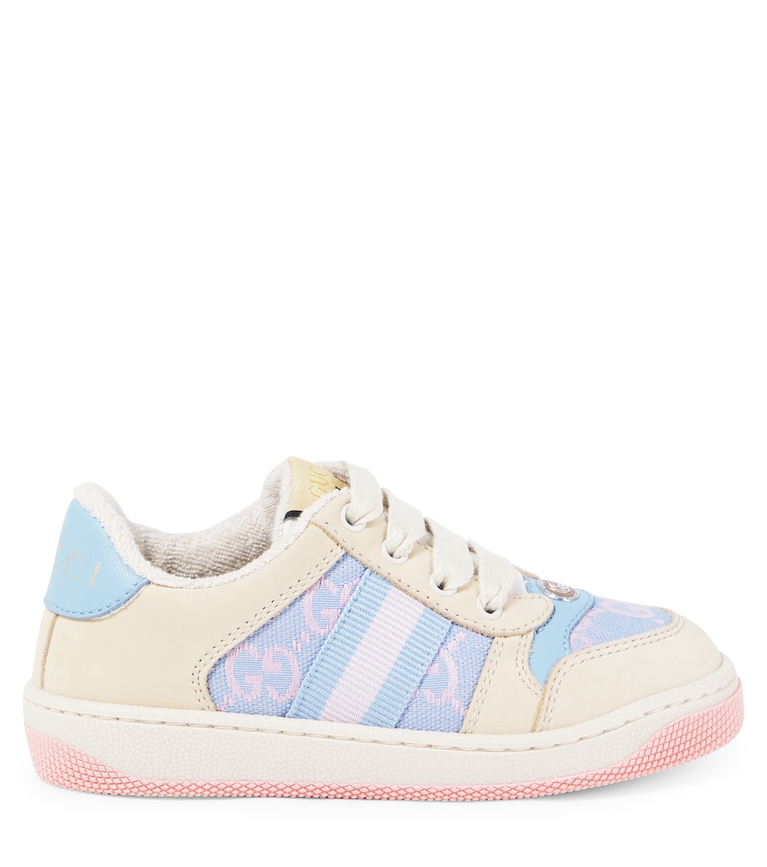 Screener GG leather-trimmed sneakers | Gucci Kids
