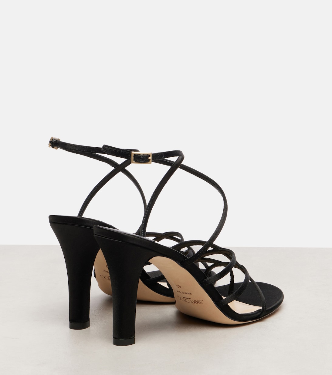 Strappy 100 satin sandals | Jimmy Choo