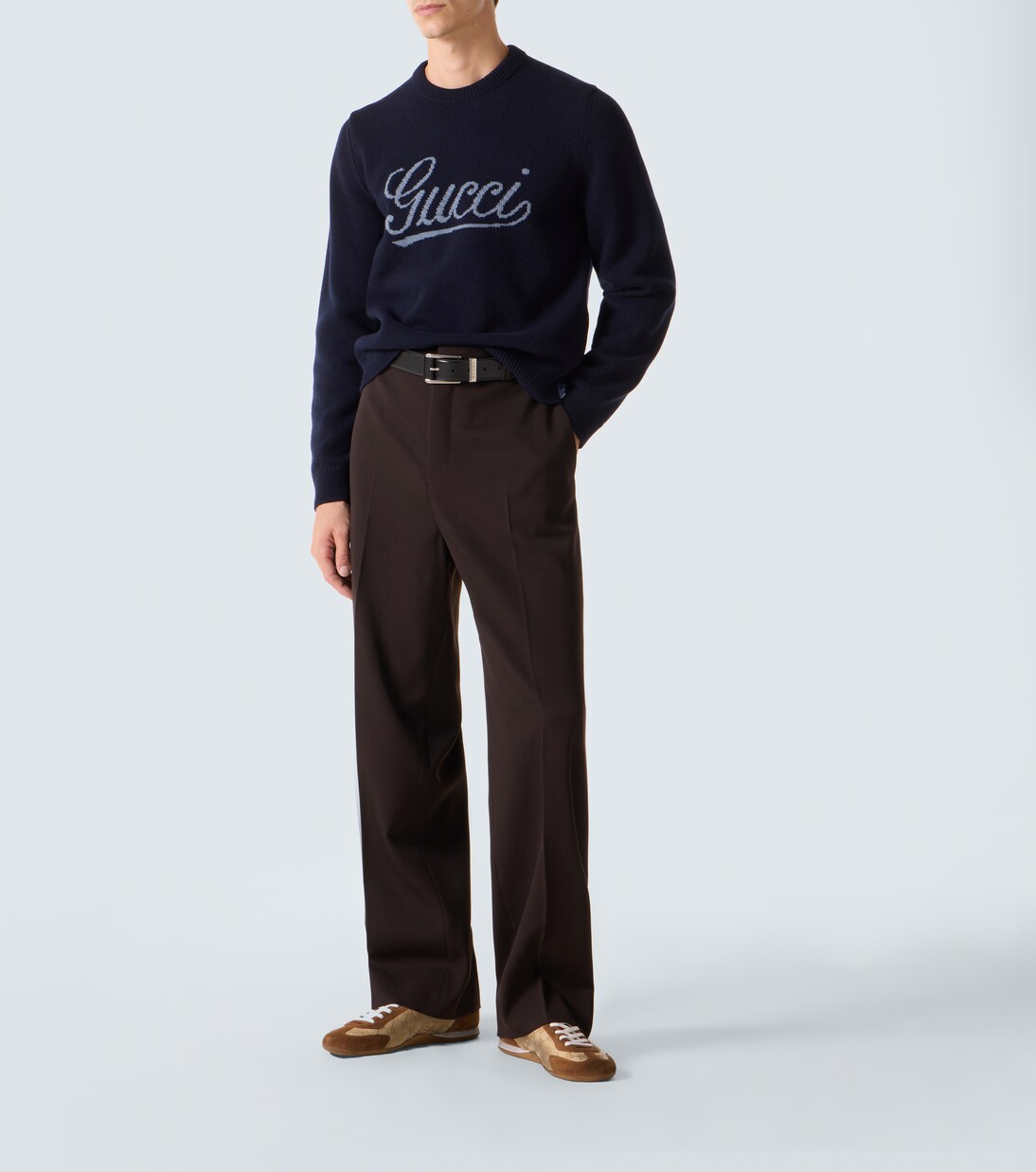 Gucci Shift GG Canvas and suede sneakers | Gucci