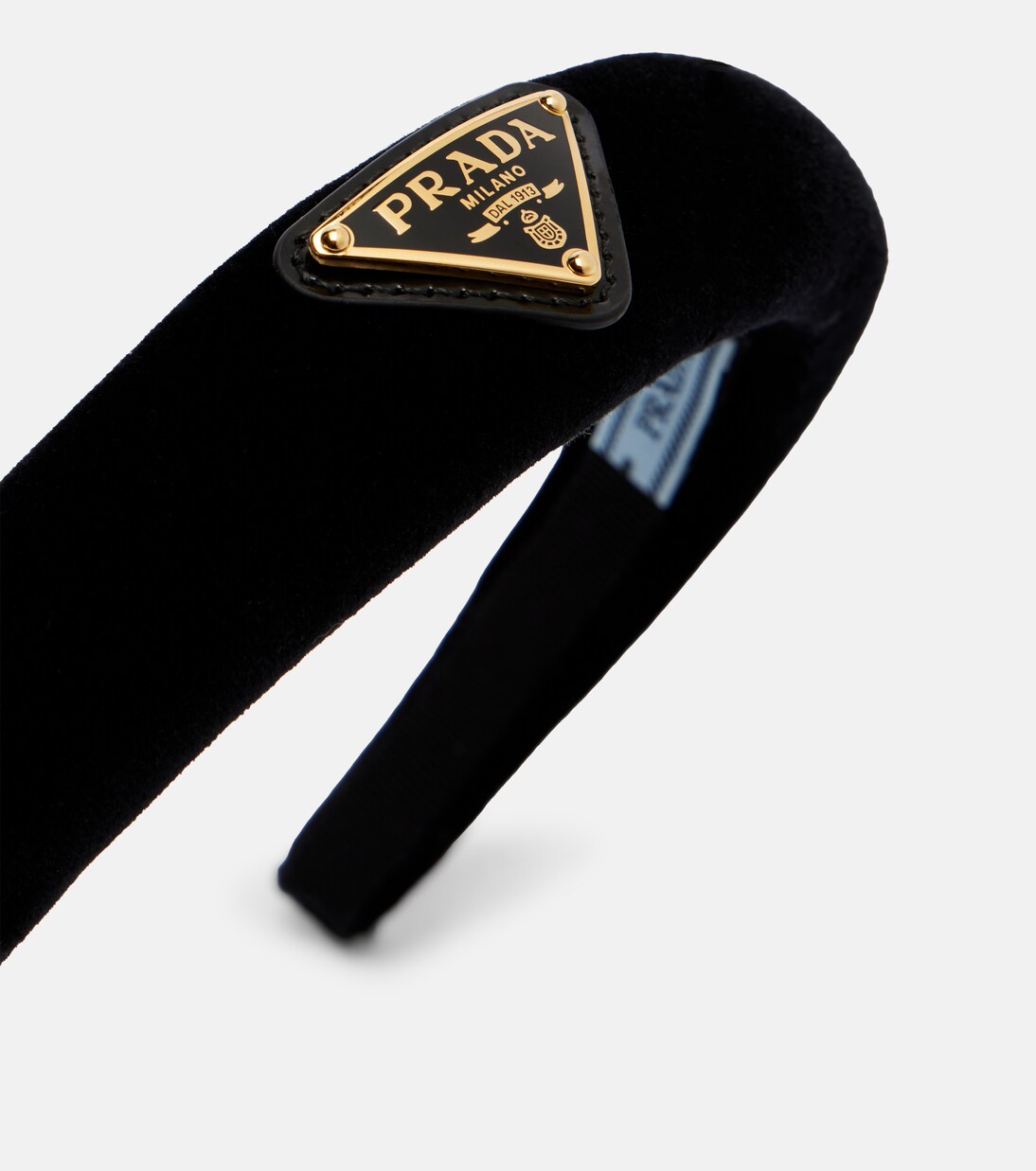 Cotton velvet headband | Prada