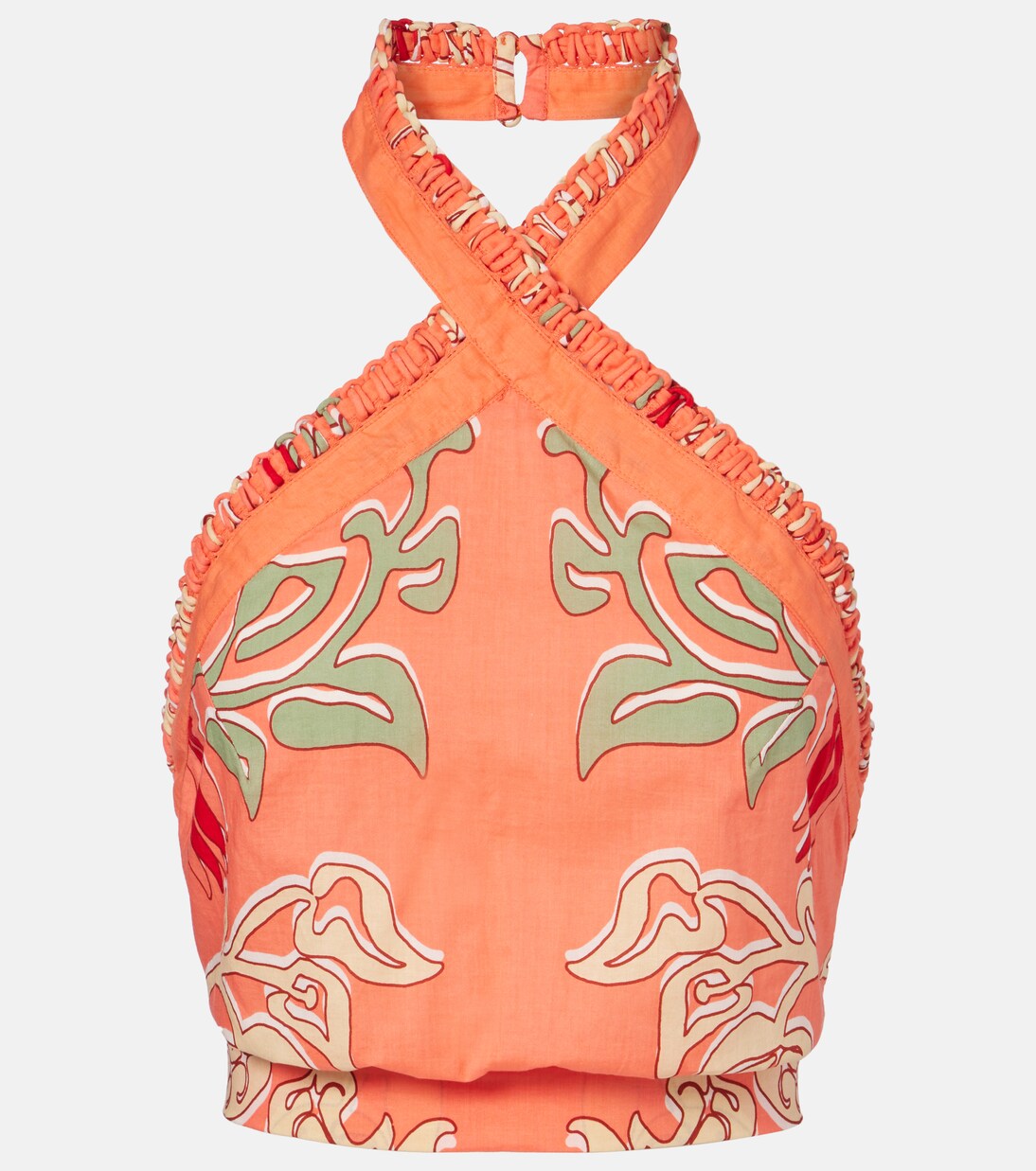 Bedrucktes Cropped-Top Suma aus Baumwolle | Poupette St Barth