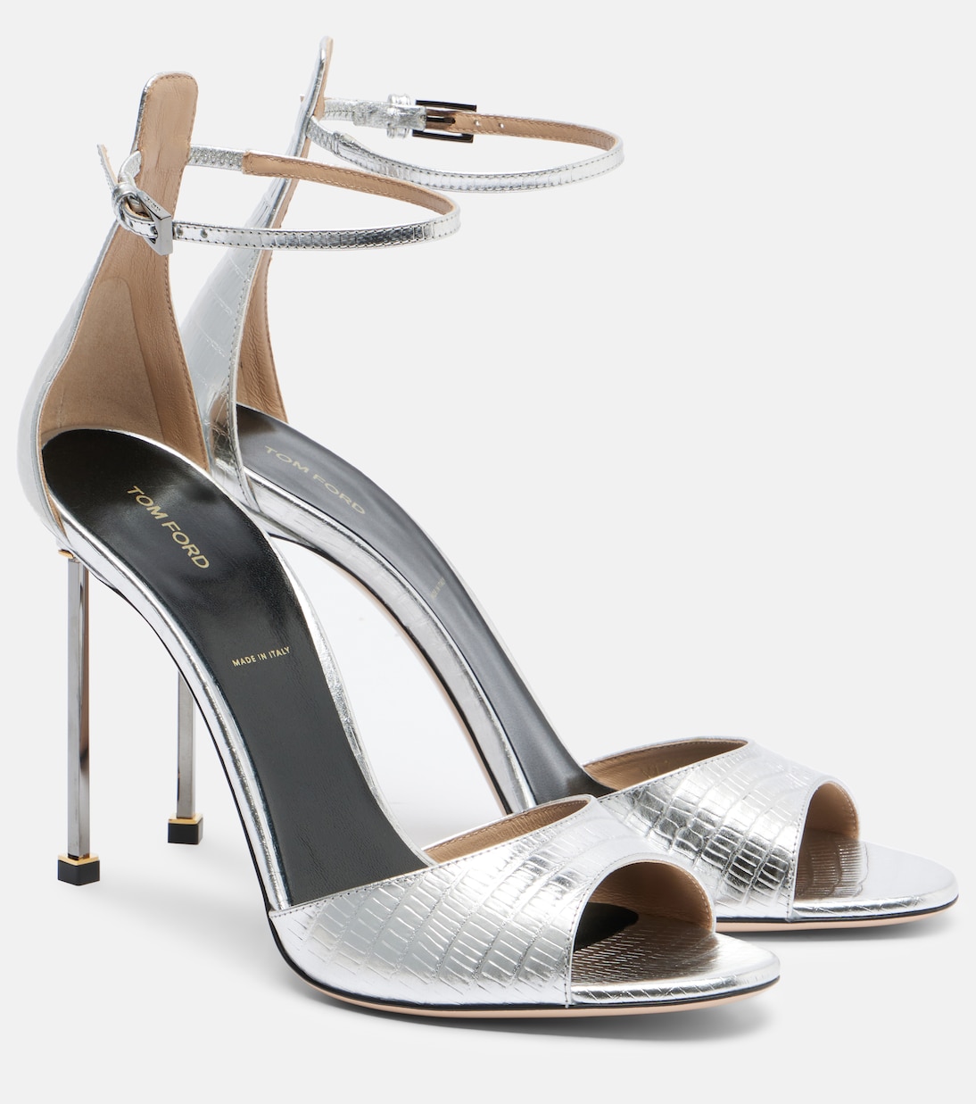 Spire metallic leather sandals | Tom Ford
