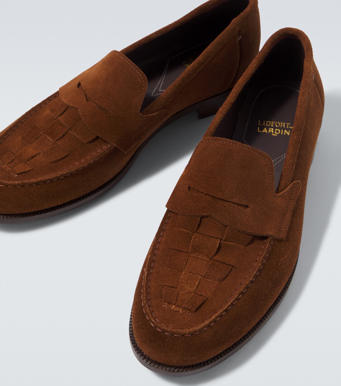 Woven suede penny loafers | Lardini