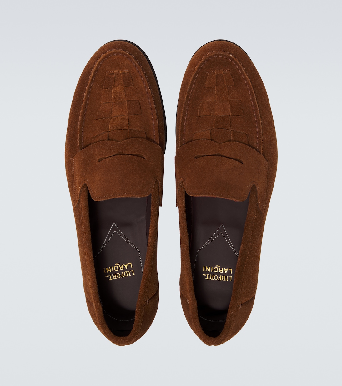 Woven suede penny loafers | Lardini
