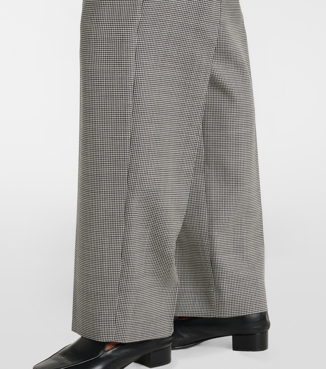 Pantalones rectos Fox de lana virgen con pata de gallo | Blazé Milano