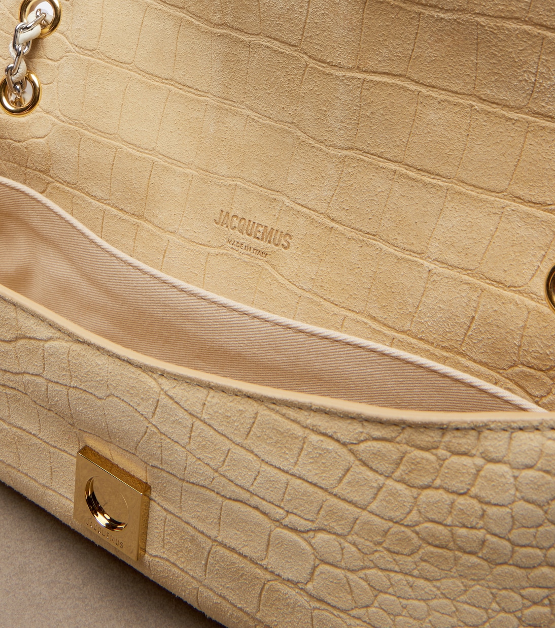 Schultertasche Bambino Chaîne aus Veloursleder | Jacquemus