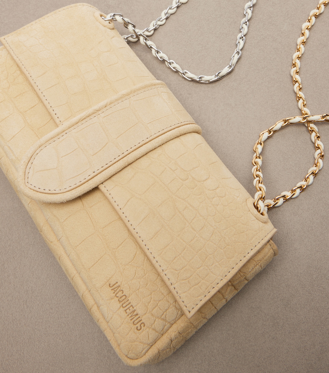 Schultertasche Bambino Chaîne aus Veloursleder | Jacquemus