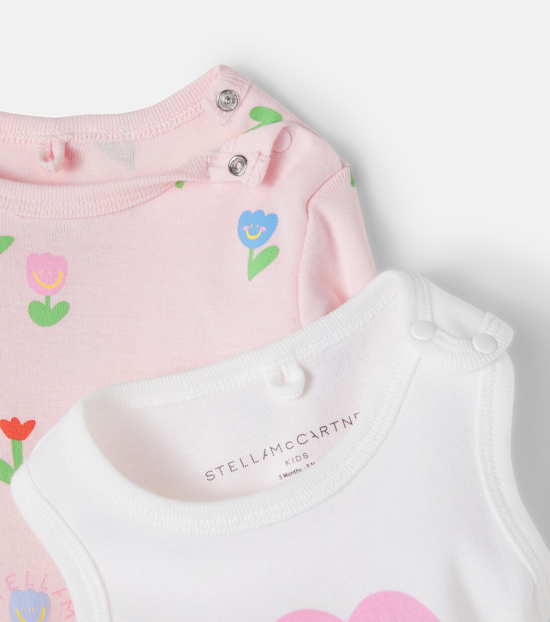 Baby floral cotton bodysuit and onesie set | Stella McCartney Kids