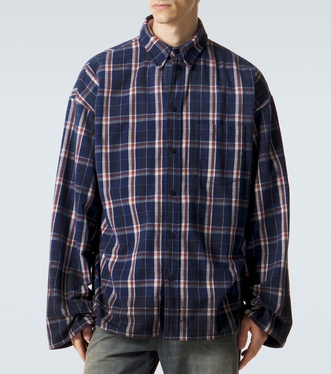 Reversible flannel and fleece shirt | Balenciaga