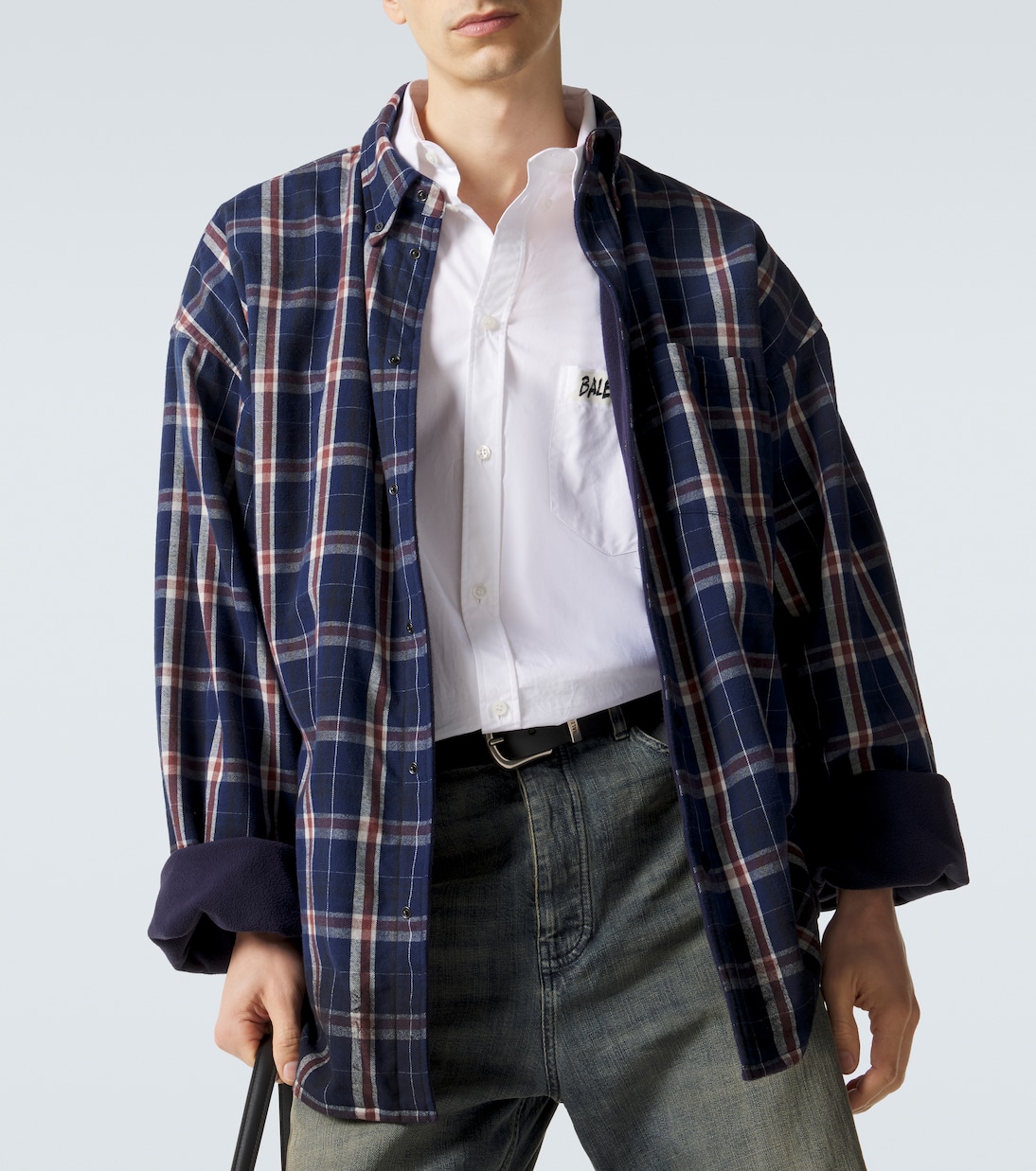 Reversible flannel and fleece shirt | Balenciaga