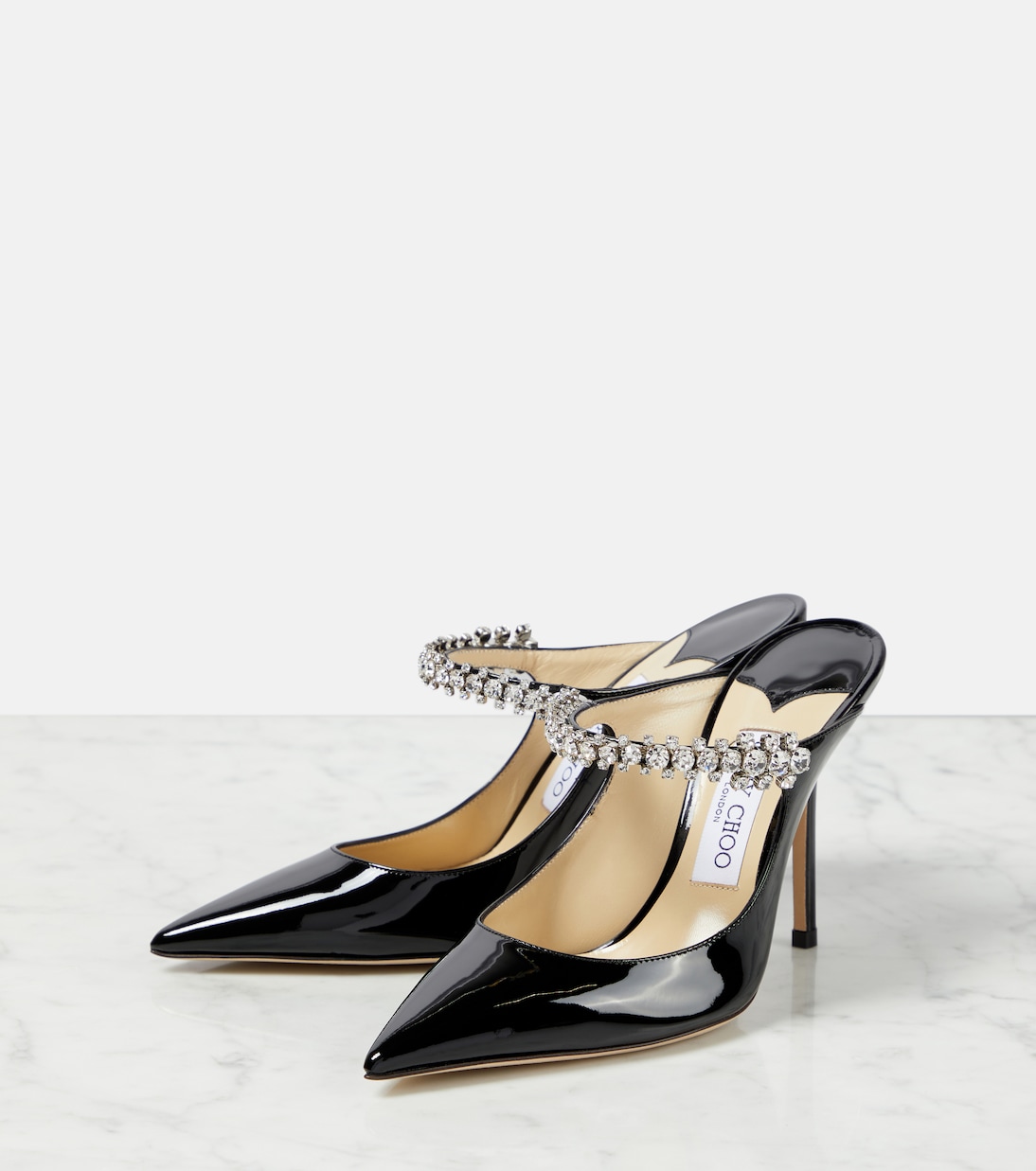 Verzierte Mules Bing 100 aus Lackleder | Jimmy Choo