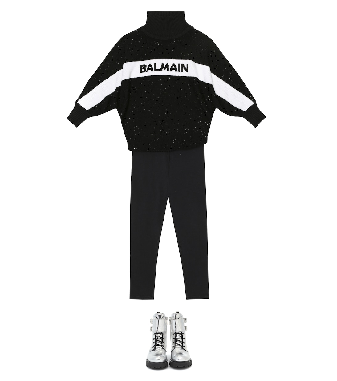 Strickkleid aus einem Wollgemisch | Balmain Kids