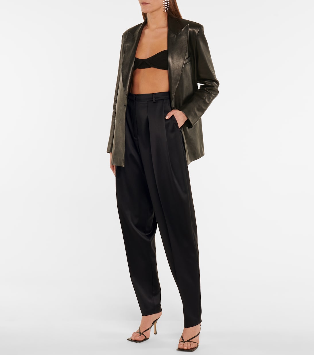 High-rise tapered wool pants | Magda Butrym